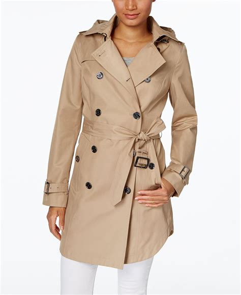 beige michael kors winter coats for women|Michael Kors raincoat women.